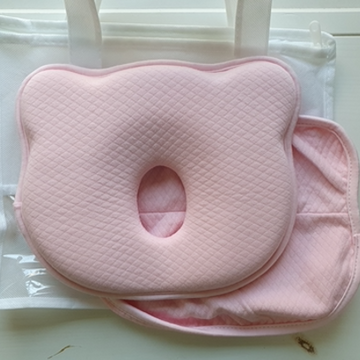 AgapeStar Baby Memory Foam Pillow Flat Head Prevention Gift Set (1 Pillow + 1 Removable Cotton cover)